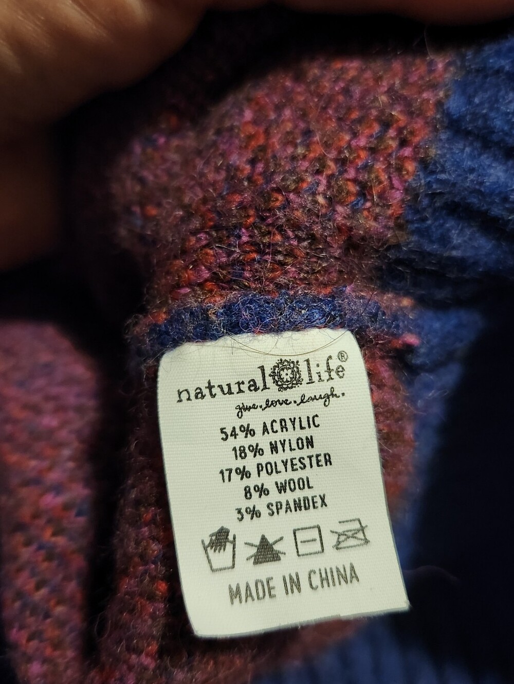Natural Life Floral Button Front Cardigan Sweater in Blue Rose Size Medium - Picture 11 of 14